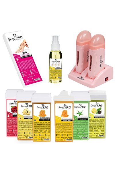 SensoPRO Milano Kit epilare cu ceară Ital Expert + CADOU Rezervă de ceară cu ...