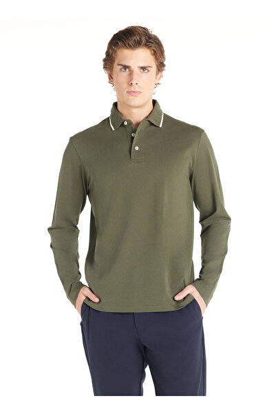Ted Baker YEŞİL UZUN KOLLU POLO PİKE TSHİRT