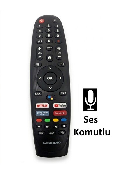ZEYar Teknoloji Grundig Orjinal Ses Komutlu Bluetooth Android TV Kumandası - ...