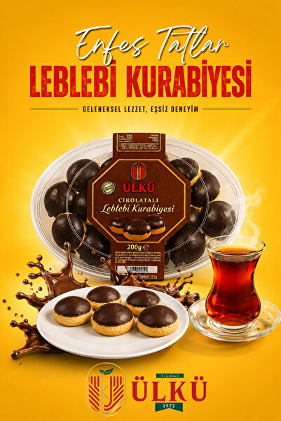 Yılmaz Ülkü Çikolatalı Leblebi Kurabiyesi 200 GR – Geleneksel Lezzet Çay Kahv...