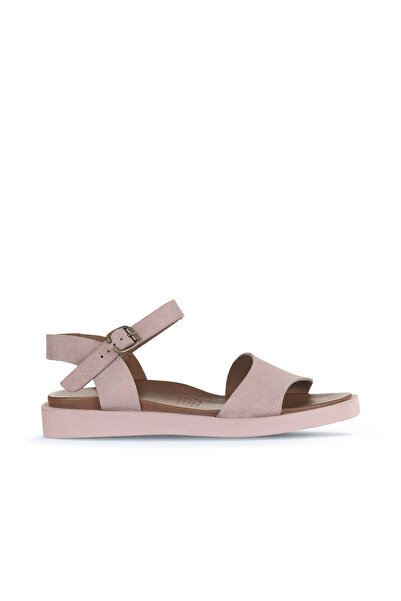 Bueno Shoes Sandale plate pentru femei Powder Alf Suede 01wa5407