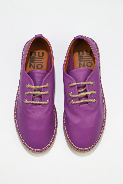 Bueno Shoes Lilac Leather Damskie Espadryle Skórzane 01wn1617