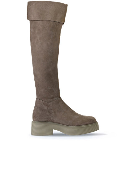 Bueno Shoes Mink Suede Women's Flat Boots - 01wt1804 Model