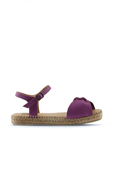 Bueno Shoes Lilac Leather Women's Espadrille Sandals 01Wu5206