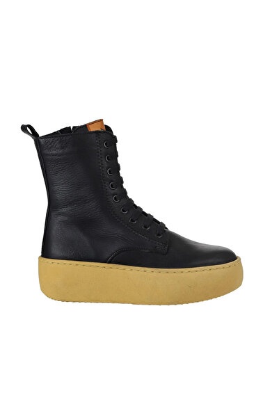 Bueno Shoes Cizme de damă din piele neagră portocalie cu toc 01wv5500