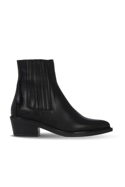 Bueno Shoes Siyah Deri Kadın Topuklu Bot 39wb2583