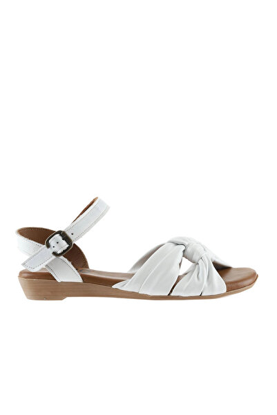 Bueno Shoes White Leather Women's Sandals 01Wu8802