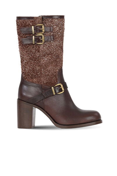 Bueno Shoes Brown Leather Women's Heeled Boots 30Wc25532