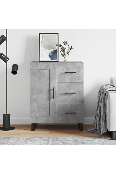 Concept Servantă, gri beton, 69,5x34x90 cm, lemn compozit