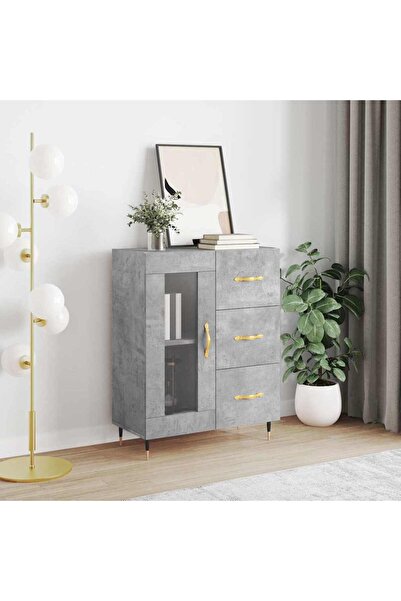 Concept Servantă, gri beton, 69,5x34x90 cm, lemn compozit