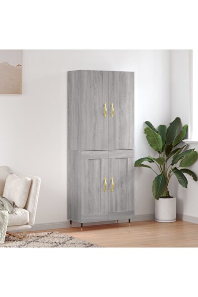 Concept Dulap înalt, gri sonoma, 69,5x34x180 cm, lemn compozit