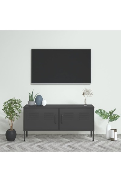 Concept Comodă TV, antracit, 105x35x50 cm, oțel