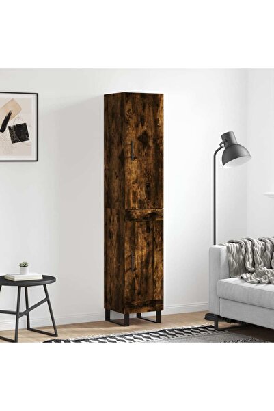 Concept Dulap înalt, stejar fumuriu, 34,5x34x180 cm, lemn prelucrat