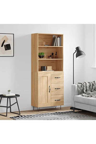Concept Dulap înalt, stejar sonoma, 69,5x34x180 cm, lemn compozit