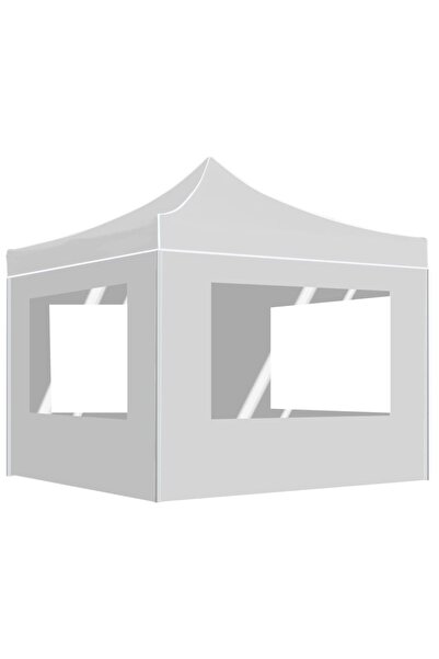 Concept Cort de petrecere pliabil cu pereți, alb, 3 x 3 m, aluminiu