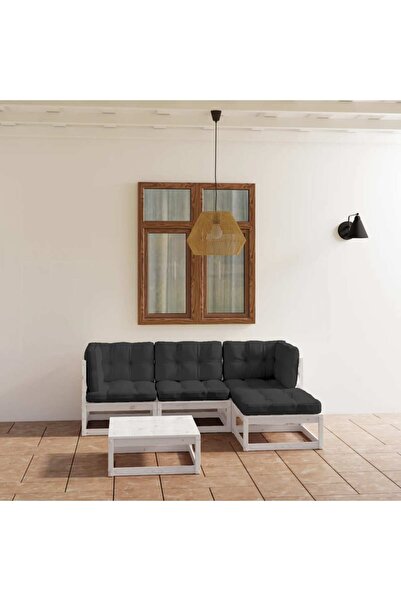 Concept Set mobilier de grădină cu perne, 5 piese, lemn masiv de pin