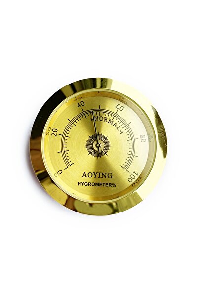 Aoying Analog Higrometre Nem Ölçer Humidor Puro Kutusu İçin Metal Çerçeve Sar...
