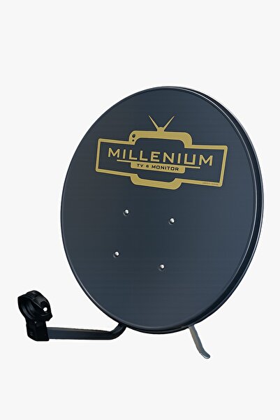 Millenium 70cm Çanak Anten Siyah Tekli LNB 10 Metre Anten Kablosu 2 Adet F Ko...