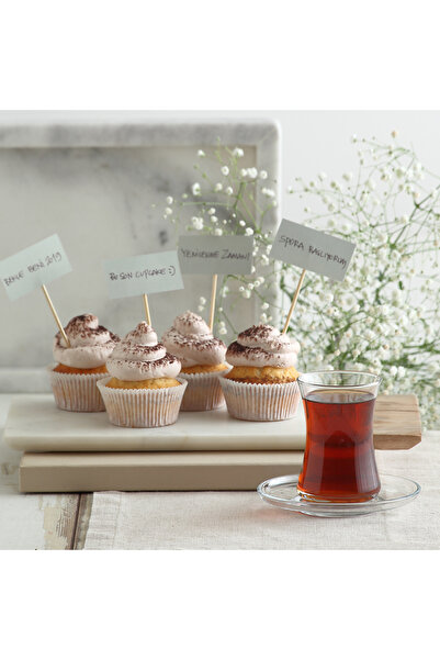 LAV Set de ceai Duru Cam pentru 6 persoane 155 ml (6 căni de ceai, 6 farfurii...