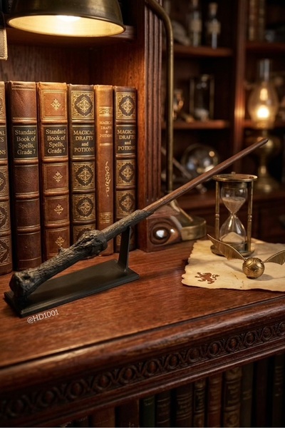 HD1001 Fantastik Figür Harry Potter Asası ve Stand Büyülü Cosplay Dekor Film ...