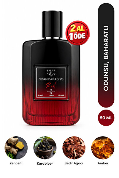Aqua Di Polo 1987 Gran Paradiso Red EDP Erkek Parfüm 50ml | Odunsu| Zencefil,...