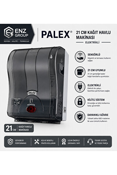 Palex Sensörlü Otomatik Kağıt Havluluk (KAĞIT HAVLU DİSPENSERİ)21 Cm Şeffaf S...