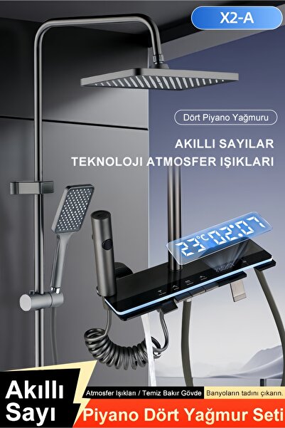 TİTAK HAYATIN KOLAY YANI Yeni Model Led Piano 5 Fonksiyonlu Kendinden Banyo B...