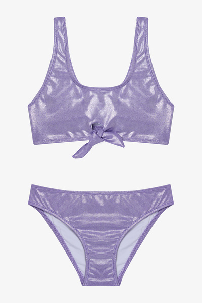 Penti Lila Kız Çocuk Shiny Halter Yaka Bikini Takımı