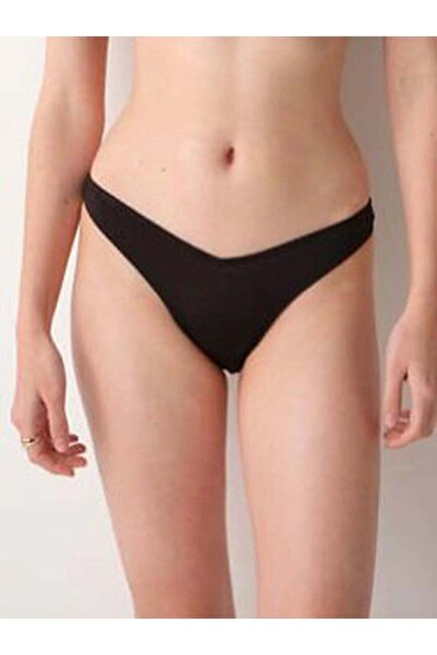 Pierre Cardin Bikini Jess cu tăietură în V, cu un singur fund, negru 239200