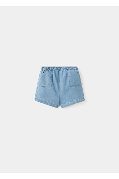 MANGO Baby Jean görünümlü pamuklu şort