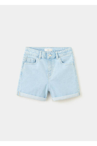MANGO Kids Kıvrılmış paçalı denim şort
