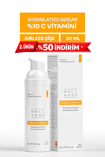 Mallards C-Force 10 Serum, Aydınlatıcı C Vitamini Serumu (%10), 30 ml