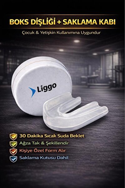 Liggo Kutulu Boks Dişliği Şeffaf Silikon Sporcu Dişlik