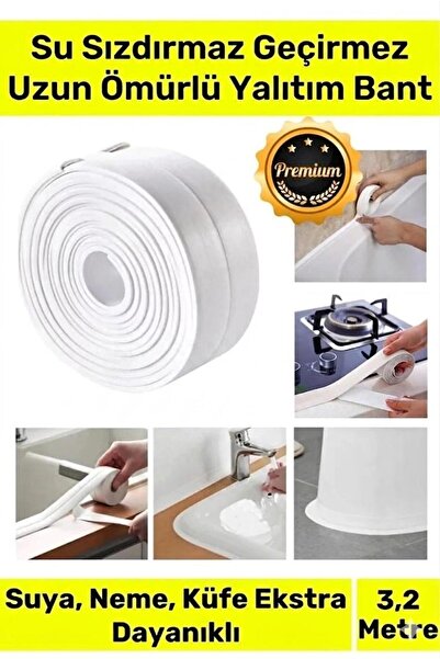 tafce 2 Adet Duş Pvc Lavabo Küvet Tezgah Banyo Mutfak Pencere 3,2 Mt Su Geçir...
