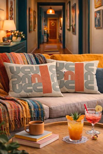 Evdek Set de 2 Ds90 - Set de huse de pernă dreptunghiulare cu două fețe