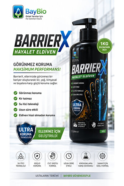 BarrierX Jel eldiven-Yağ,Kir,Slikon,Yapıştırıcı,Koruyucu El Jeli-Hayalet Eldi...