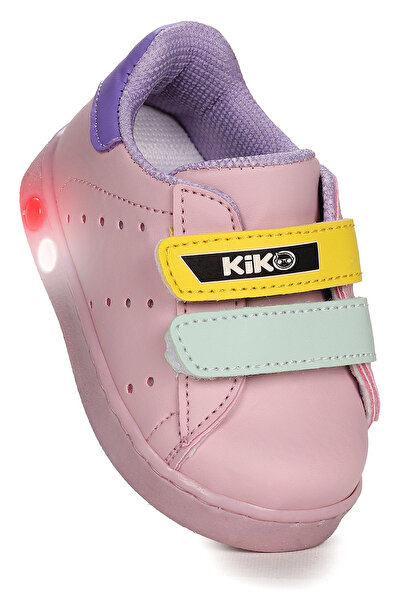 Kiko Kids Royzo İlk Adım Bebe Cırtlı Işıklı Kız Bebek Spor Ayakkabı