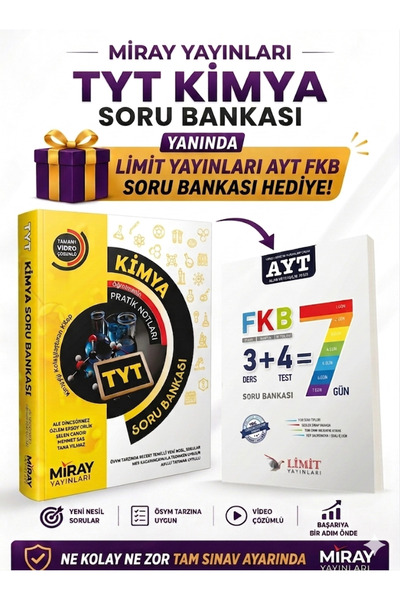 Miray Yayınları Tyt Kimya Soru Bankası 2026 Güncel Baskı Limit Yayınları Ayt ...
