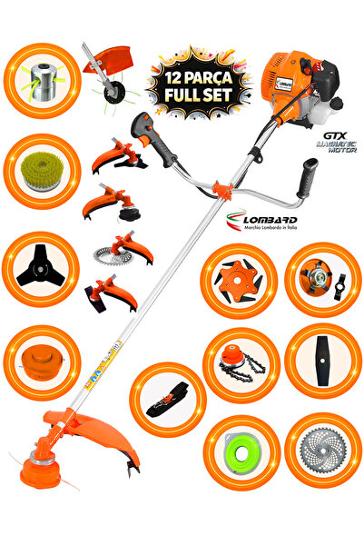 Cros LOMBARD İtaly VTEC-800 Motor Yan Tipi Benzinli Tırpan Ot Çim Çalı Biçme ...