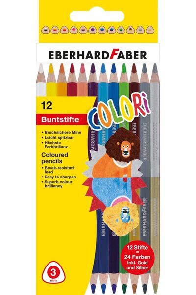 Eberhard Faber 12*2 creioane colorate bicolor