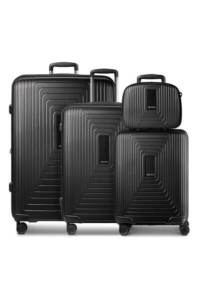 REDOLZ Essentials 14 4-Rollen Kofferset + Beautycase 4 tlg. mit Dehnfalte