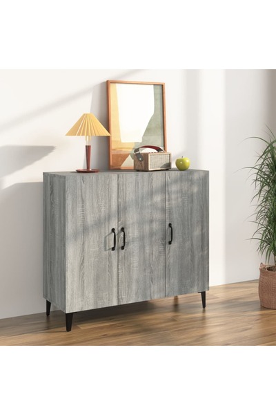 Concept Servantă, gri sonoma, 90x34x80 cm, lemn prelucrat
