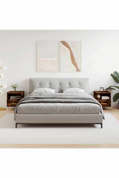 Concept Noptiere, 2 buc., stejar fumuriu, 40x35x47,5 cm, lemn compozit