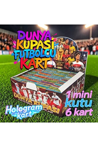 MyClean Süper Final Dünya Kupası Oyun Kartları 1 Mini kutu 6 Kart 2'si Hologr...