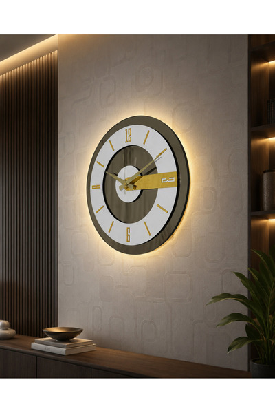 Pey Aksesuar Glass Clock Real Mirror