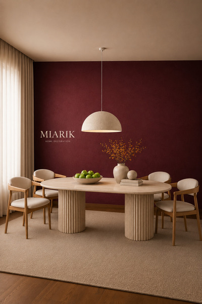 SİA ART DESİNG Doğal Traverten  Mermer Yemek Masası