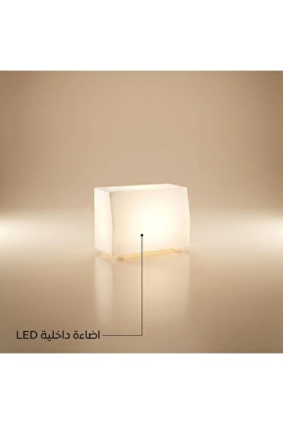 MYASEM STORE رصيف حديقة حجم وسط مقاوم للماء والرطوبة مع إضاءة LED أبعاد 26 15.5 18 سم