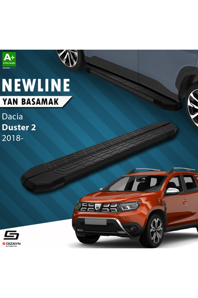 S Dizayn Dacia Duster 2 NewLine Siyah Yan Basamak 183 Cm 2018-2023 A+ Kalite ...