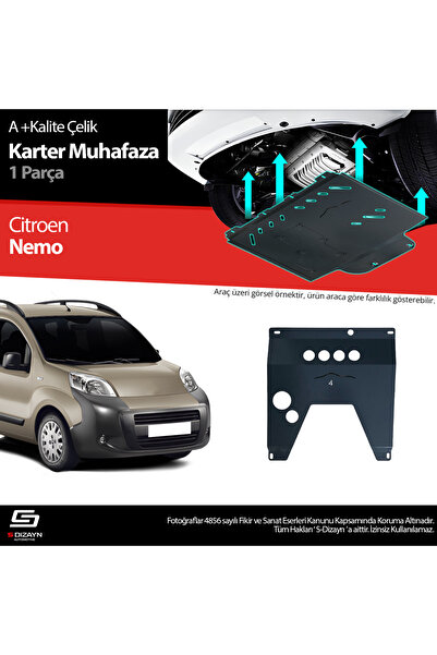 S Dizayn S-Dizayn Citroen Nemo Çelik Karter Muhafaza Koruma 2008-2017 A+ Kali...