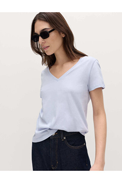Marks & Spencer Pamuklu V Yaka T-shirt